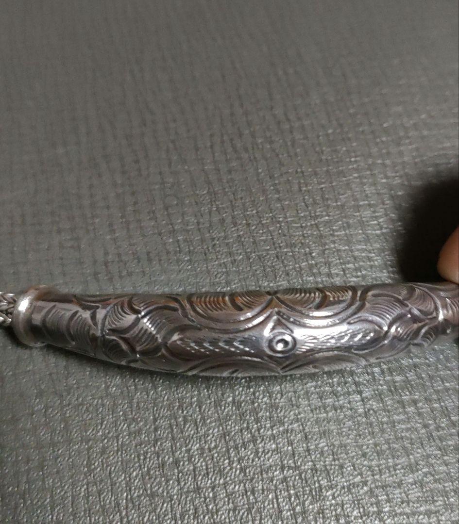 エングレーブ模様 シルバーネックレス