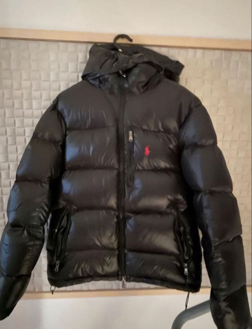 リュウダイ着用　ポロラルフローレン　光沢ブラックダウンジャケット Sサイズ