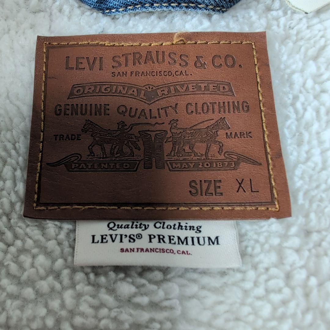 Levi's 裏ボア ダークブルーデニムジャケット 1st シンチバック
