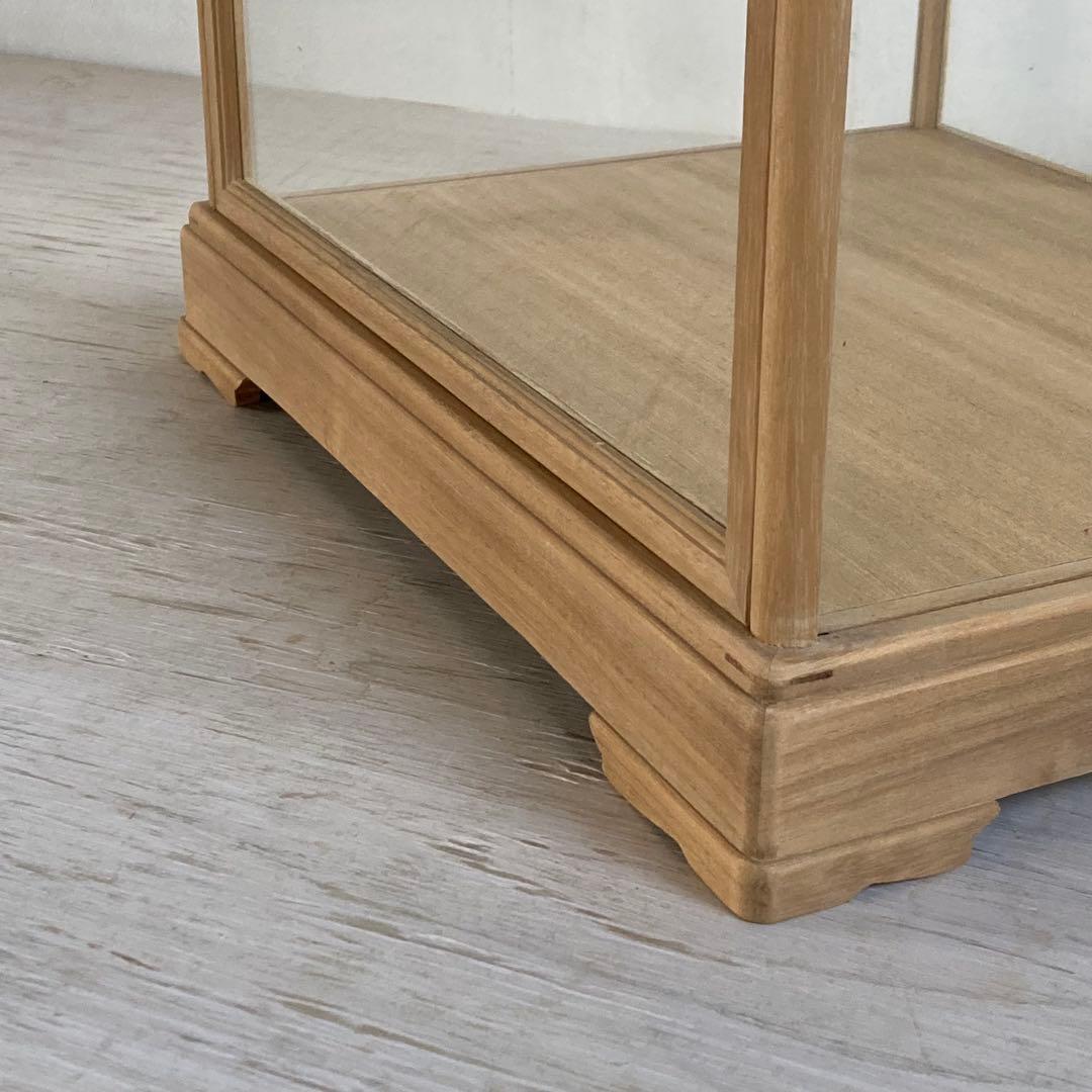 古い木製 ガラスケース 2段 ショーケース 展示ケース パンケース 店舗什器