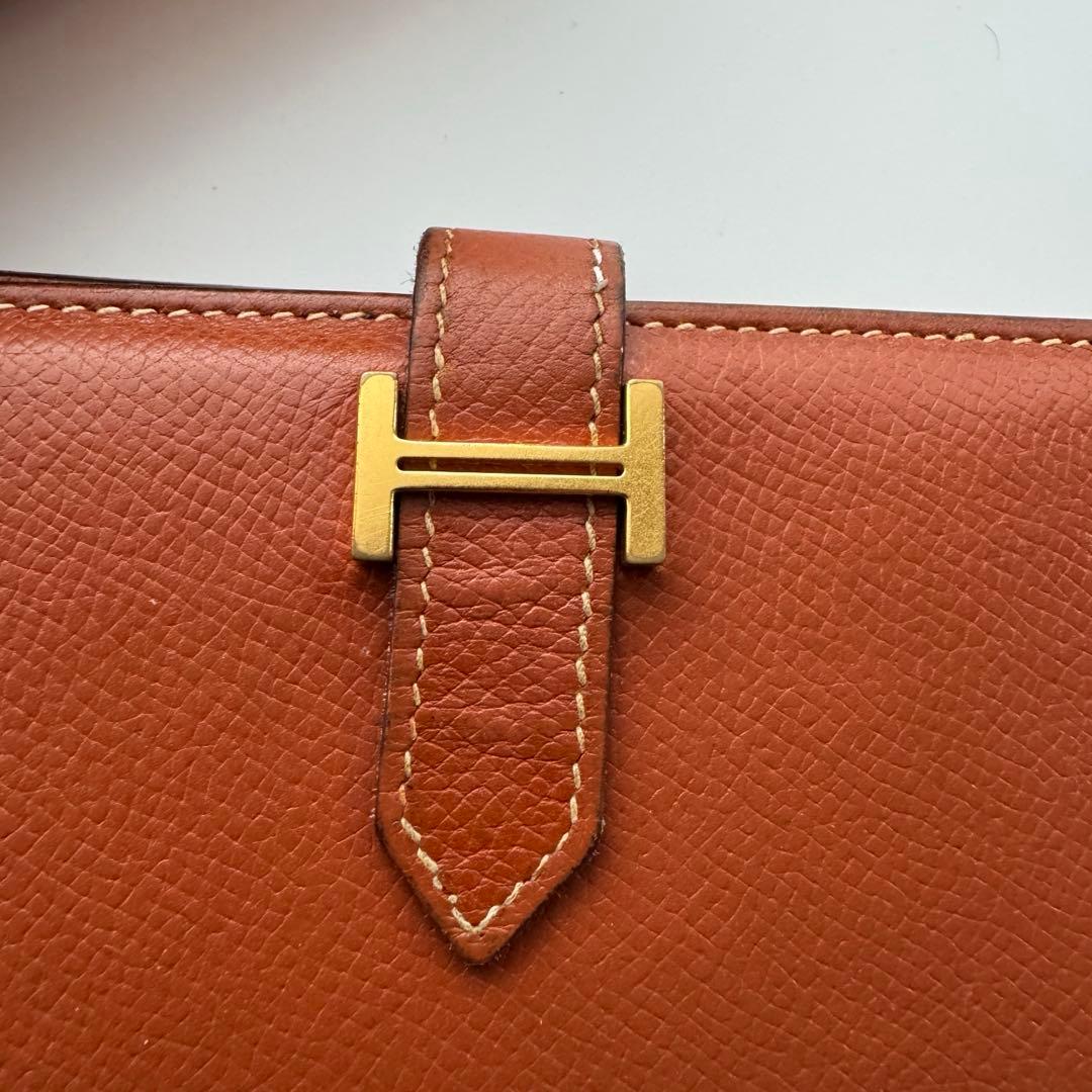 【美品】 185 HERMES エルメス ベアン 2つ折り長財布