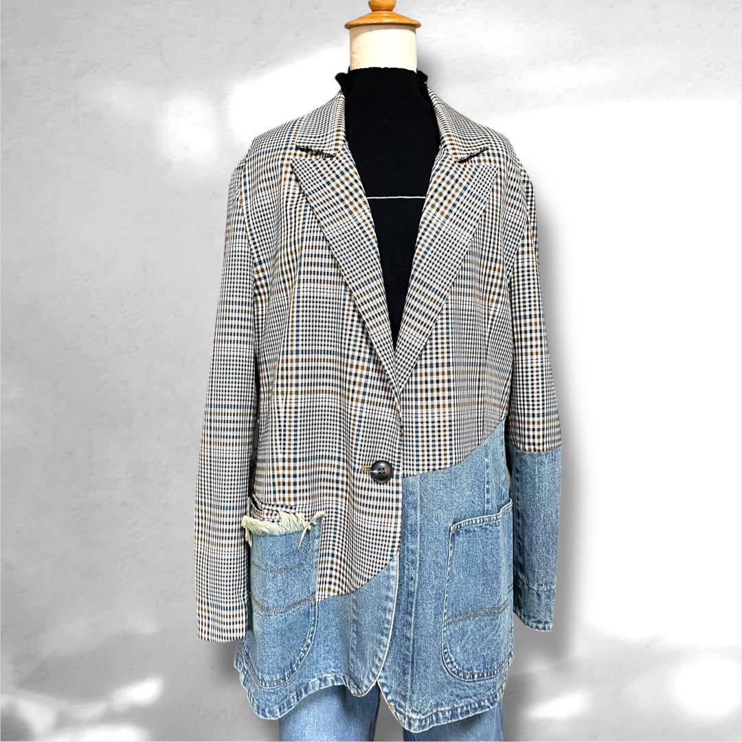 ♥️新品未使用♥️ MICALLE MICALLEデニムドッキングジャケット　フリー