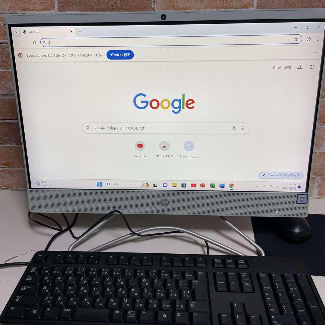 美品　HPデスクトップ タッチ PC メモリ8GB 第8世代　オフィス2024年