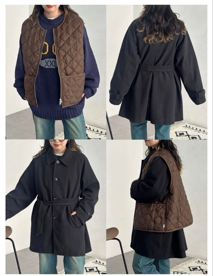 CPCM PIPI監修3WAYアウター　黒　茶