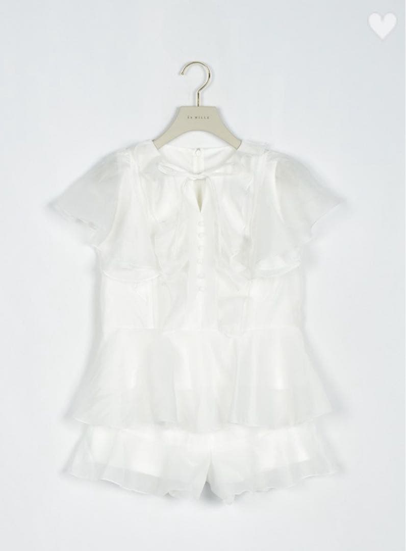 シアーフリルリボンセットアップ