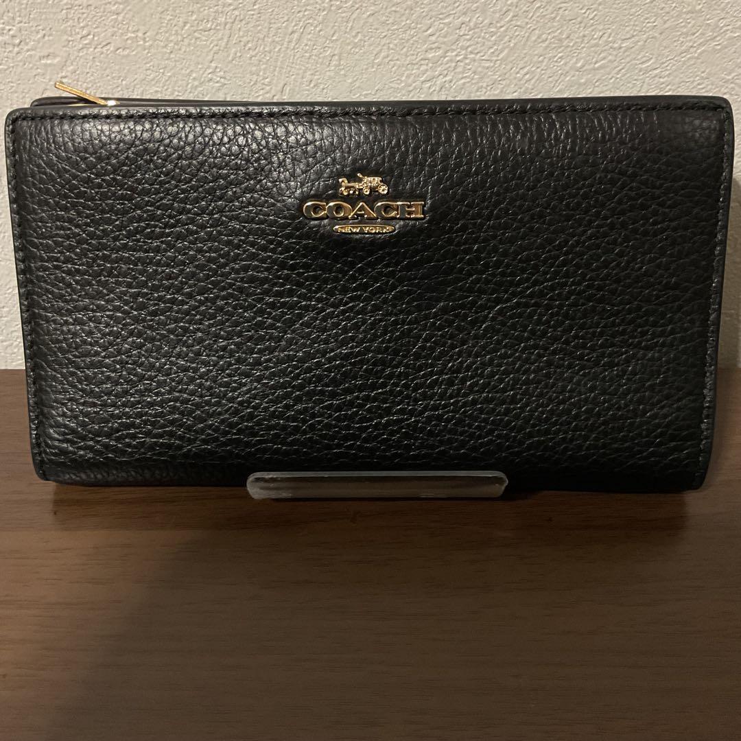 Jamii 未使用品 美品 コーチ レザー ロゴ エンベロープ 長財布②