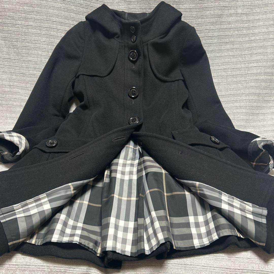 BURBERRY BLUE LABEL ロングコート38 黒　M