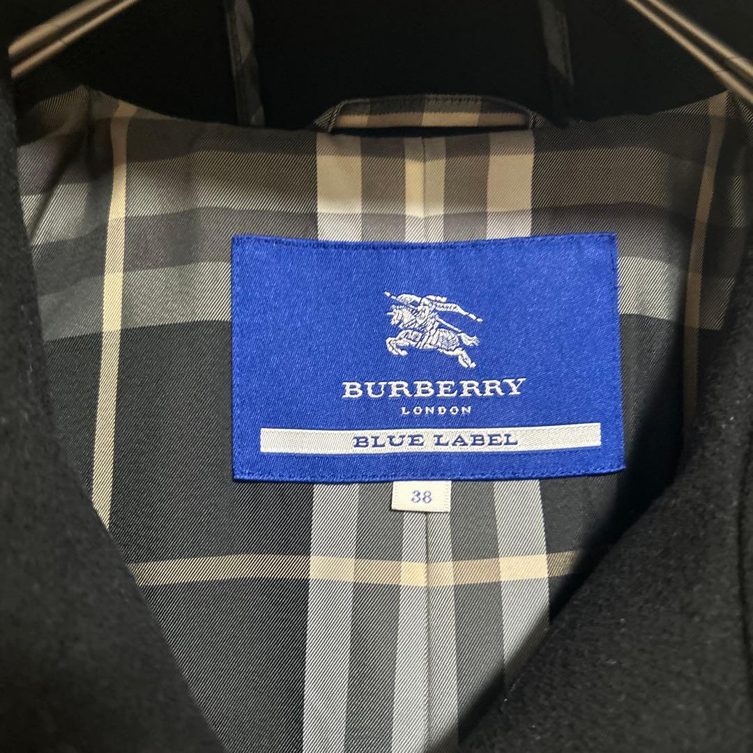 BURBERRY BLUE LABEL ロングコート38 黒　M