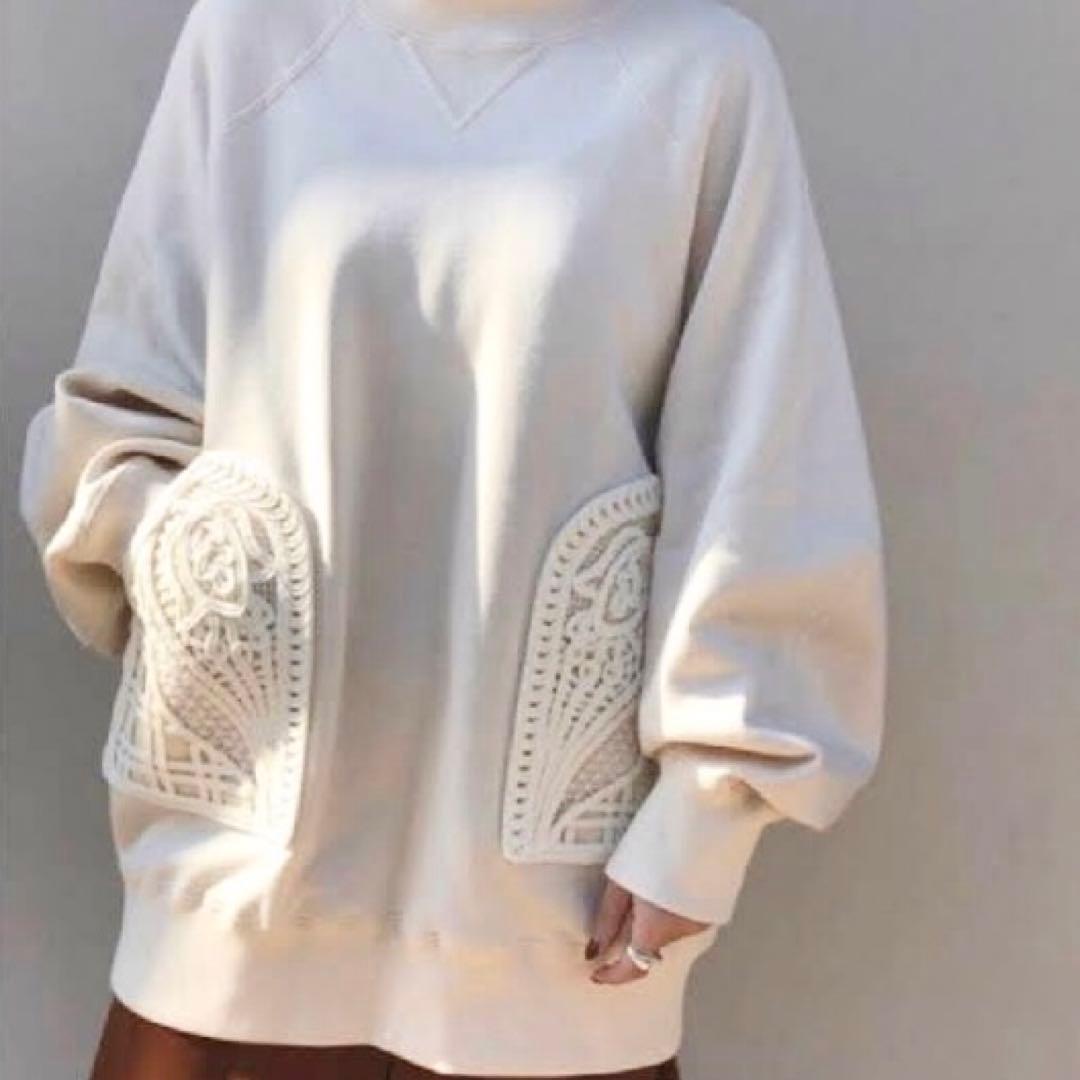 Mame Kurogouchi マメクロゴウチ コード刺繍 スウェット