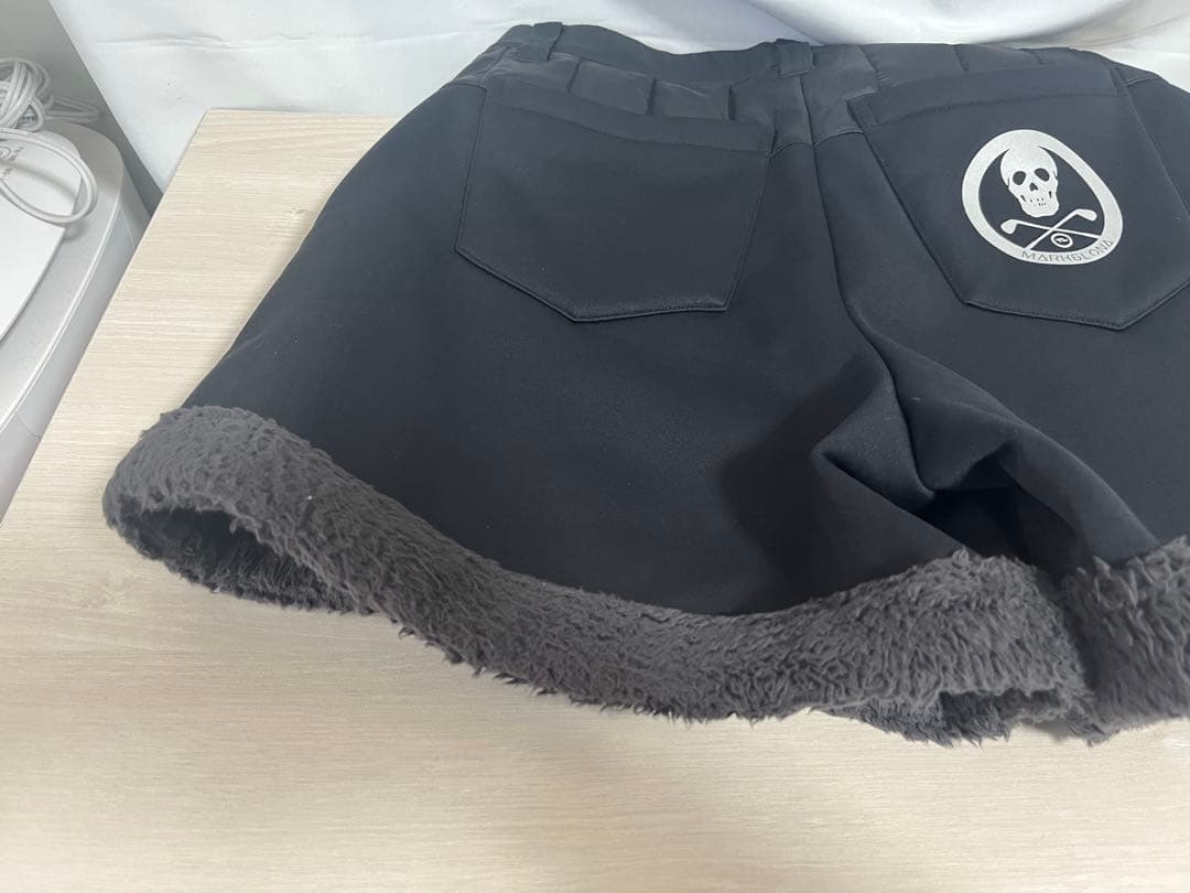 定価3.8万 MARK&LONA 裏ボア ショートパンツ 36 黒 スカル 防寒