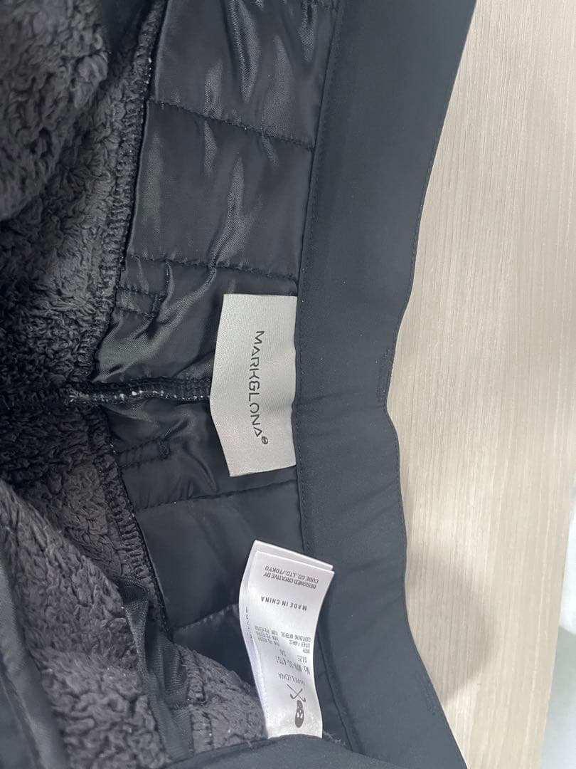 定価3.8万 MARK&LONA 裏ボア ショートパンツ 36 黒 スカル 防寒