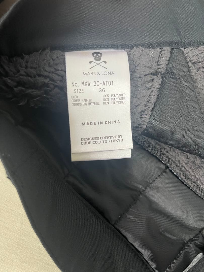 定価3.8万 MARK&LONA 裏ボア ショートパンツ 36 黒 スカル 防寒