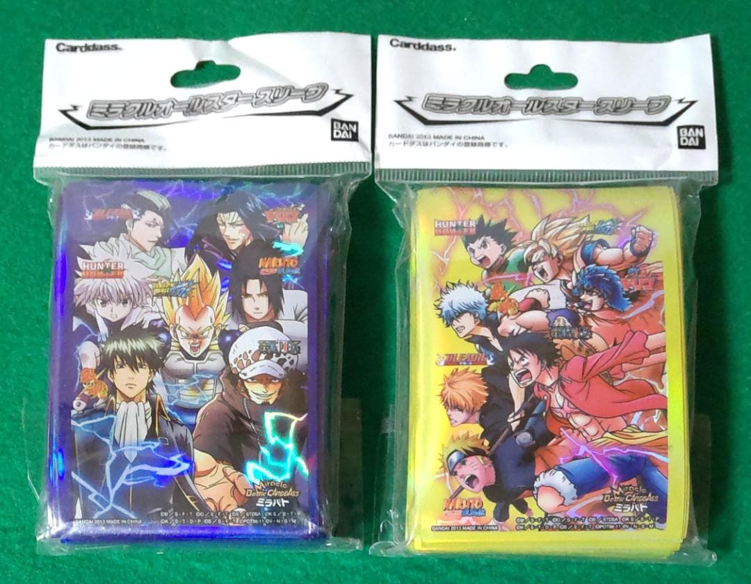 ミラクルバトルカードダス スリーブ ワンピース ドラゴンボール ナルト 銀魂