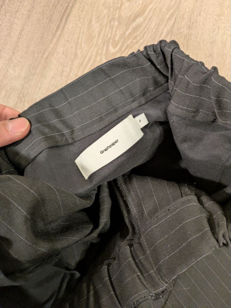 グラフペーパー　ストライプ　イージーパンツ