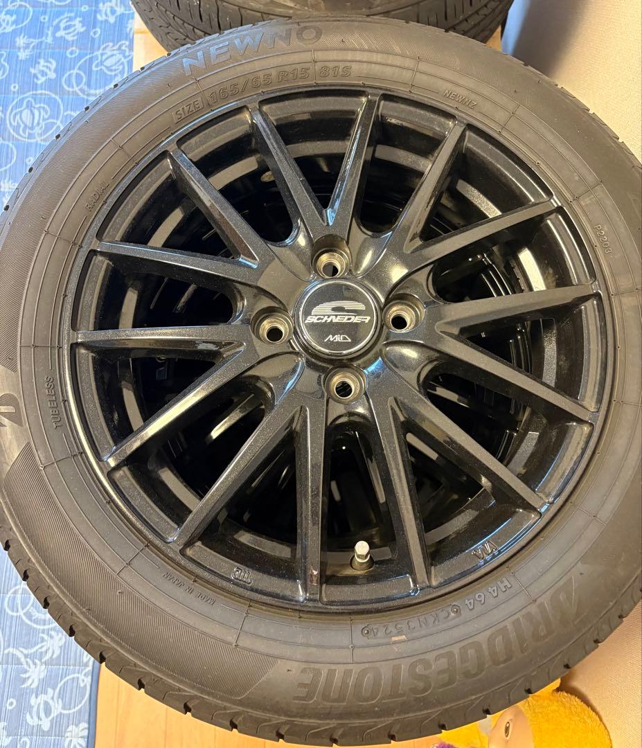 1月中迄。24年製 165/65r15 ブリジストンアルミホイールセット