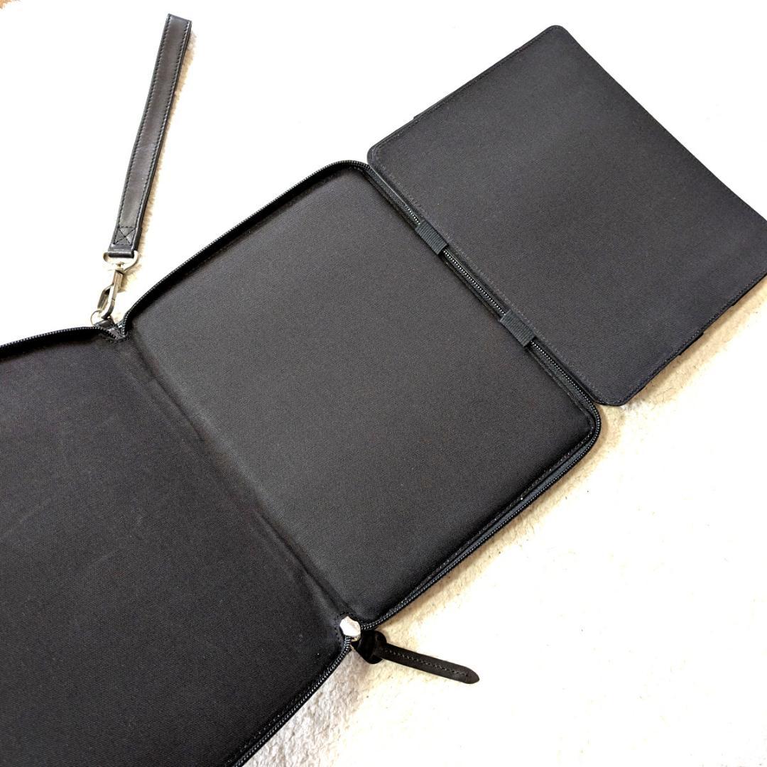 vwip1 新品 ヴィヴィアン IPADケース ブラック 本革/レザーストラップ