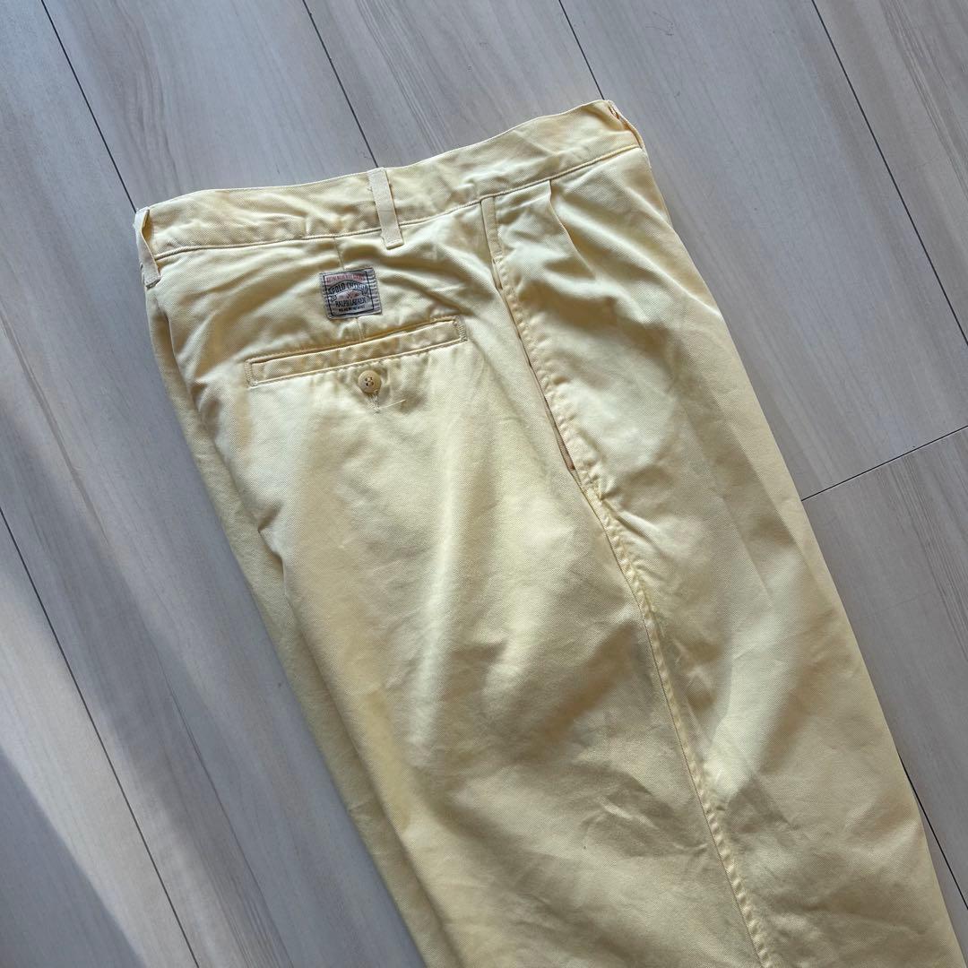 80s ポロバイラルフローレン USA製 ポロチノ 初期タグ ライトイエロー