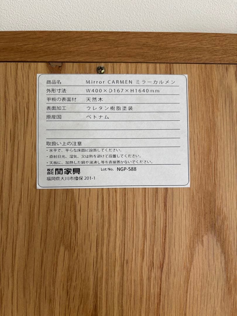 スタンドミラー Mirror CARMEN 164cm