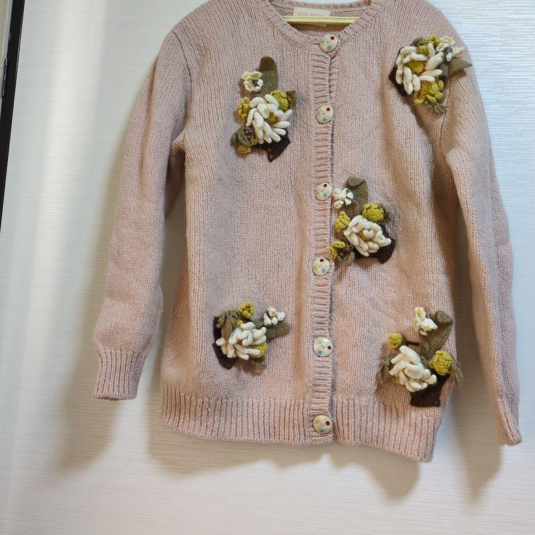 PINK HOUSE 花柄刺繍 カーディガン