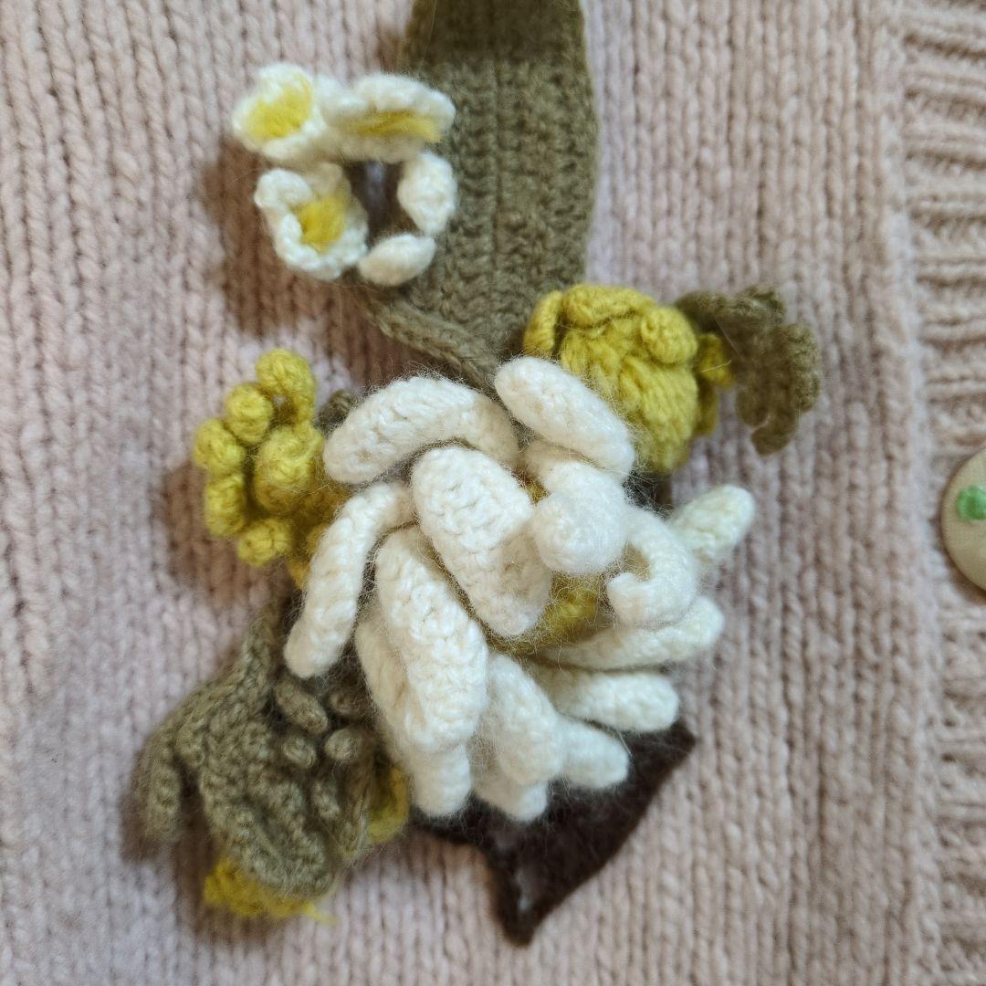 PINK HOUSE 花柄刺繍 カーディガン