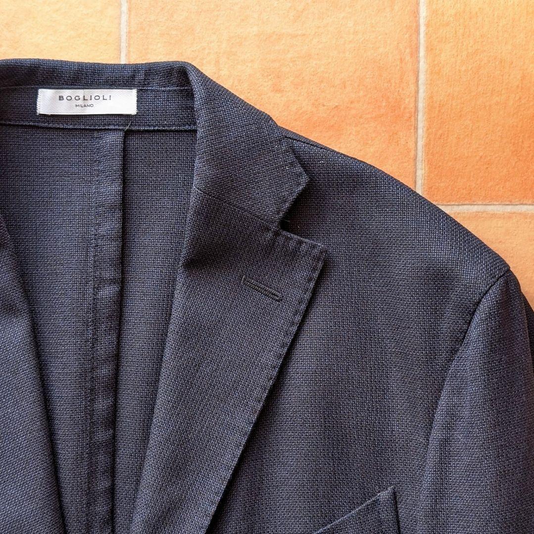 【近年モデル】BOGLIOLI K.JACKET ネイビー ホップサック 46