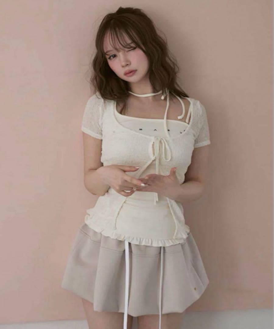 本日発送 ANDMARY Claire set tops ivory