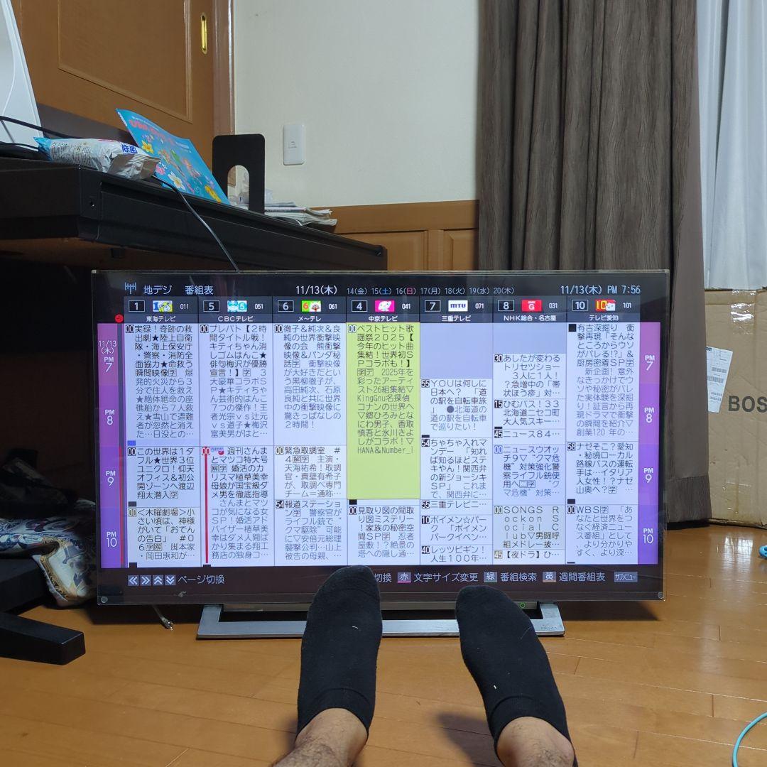 TOSHIBA　REGZA 43M530X 43インチ液晶テレビ　クリアカバー付