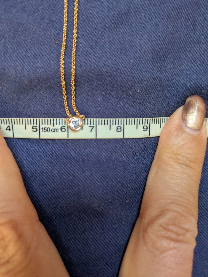 ティファニー バイザヤードネックレス 0.29ct 750 ローズゴールド 美品