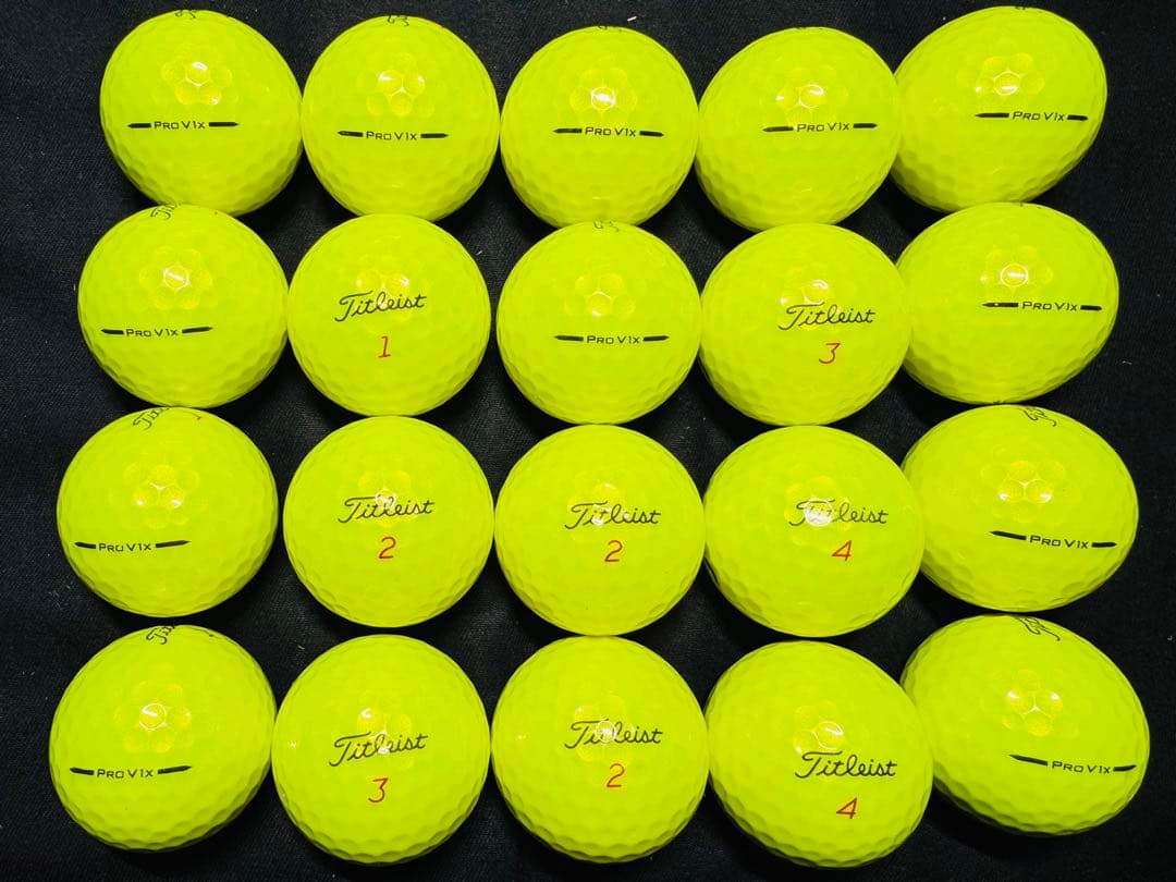 最新 タイトリスト PRO V1X 2025年モデル 20個　　イエロー