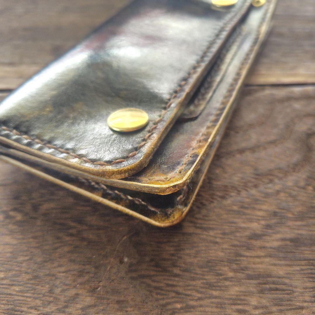 トラッカーウォレット ロング 手染め 迷彩