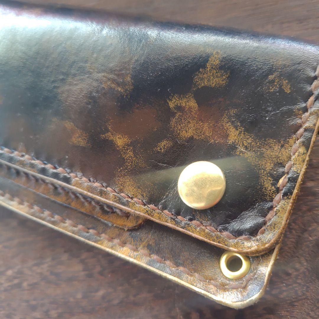 トラッカーウォレット ロング 手染め 迷彩