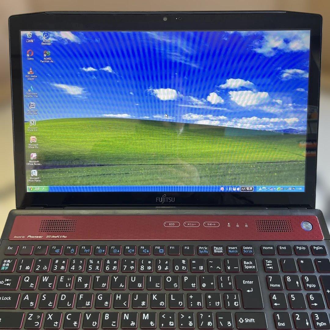 ☆格安WinXP☆富士通15.6インチ大画面第3世代i7PC☆長時間バッテリー付