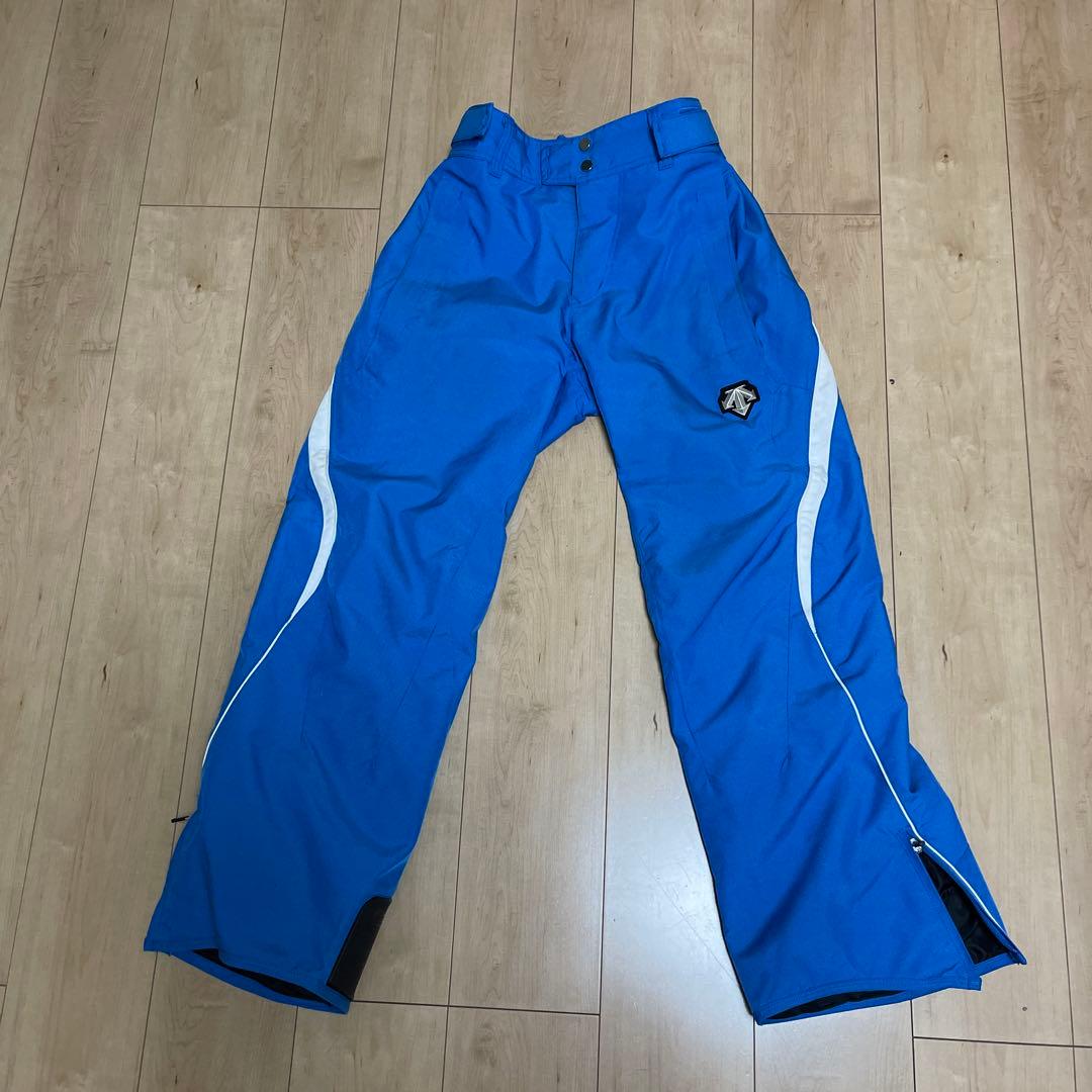 DESCENTE スキーウェア 青 フード付き
