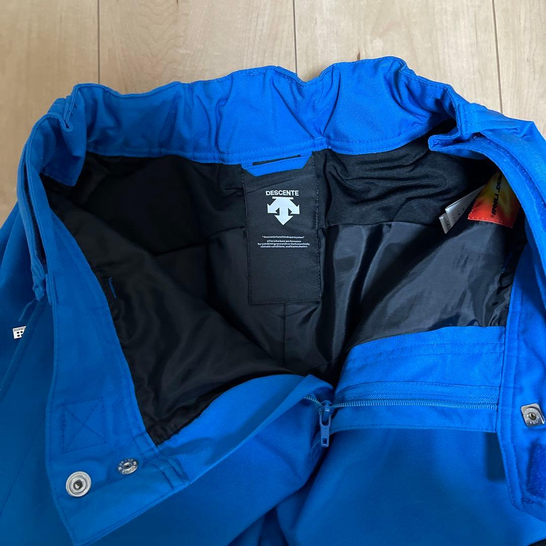 DESCENTE スキーウェア 青 フード付き