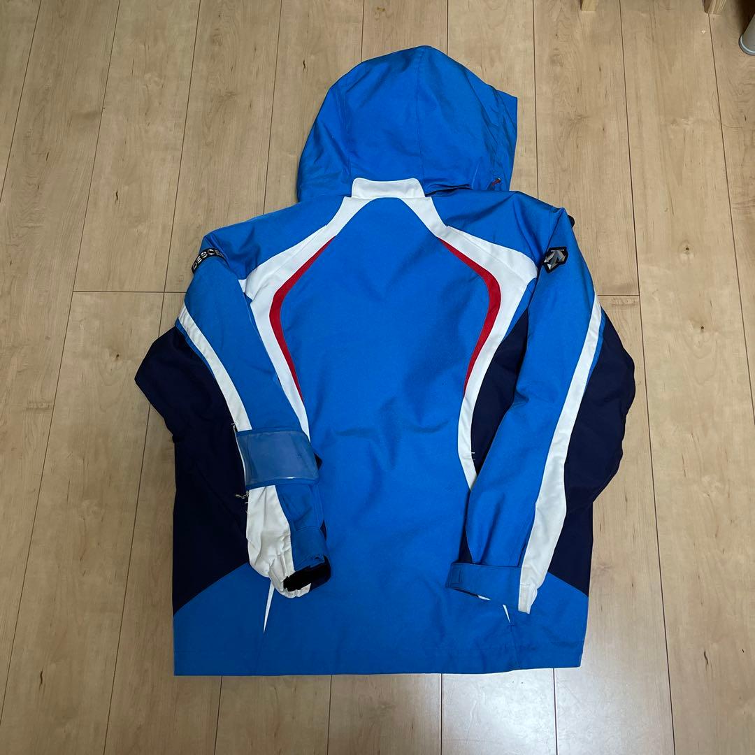 DESCENTE スキーウェア 青 フード付き