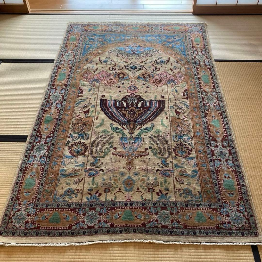 ★ コハク【古着・服中心】★ トライバルラグ　パキスタン　大判　レア