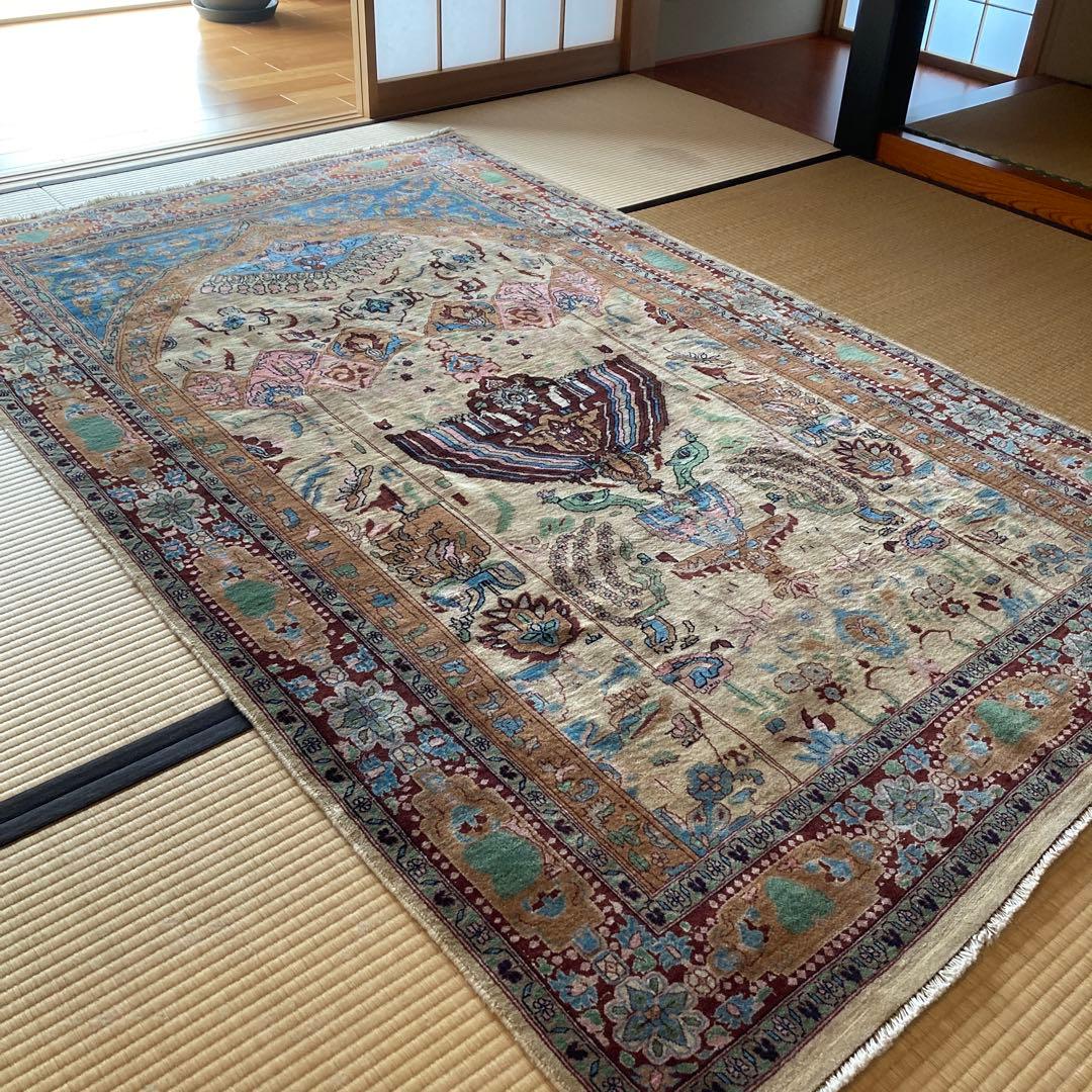 ★ コハク【古着・服中心】★ トライバルラグ　パキスタン　大判　レア