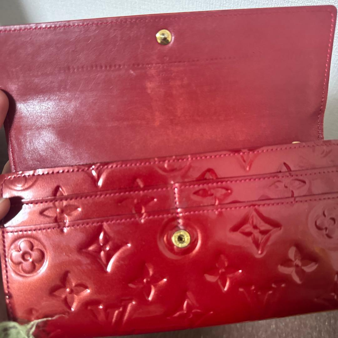 LOUIS VUITTON レッド 長財布 保存袋付き