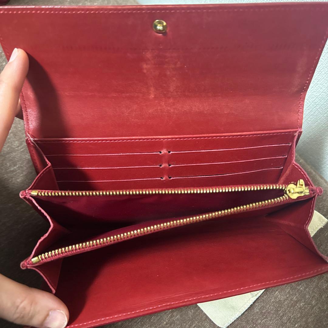 LOUIS VUITTON レッド 長財布 保存袋付き