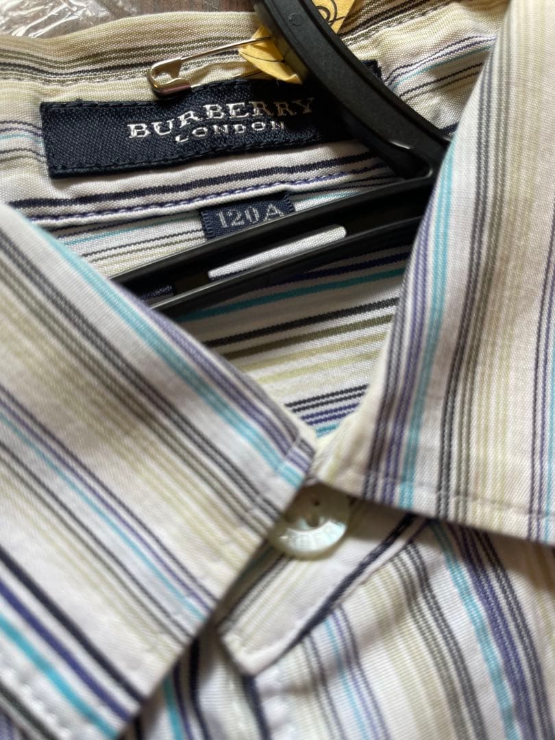 バーバリー　120 高級フォーマルスーツセット　ネクタイ　入学式　七五三　卒園式