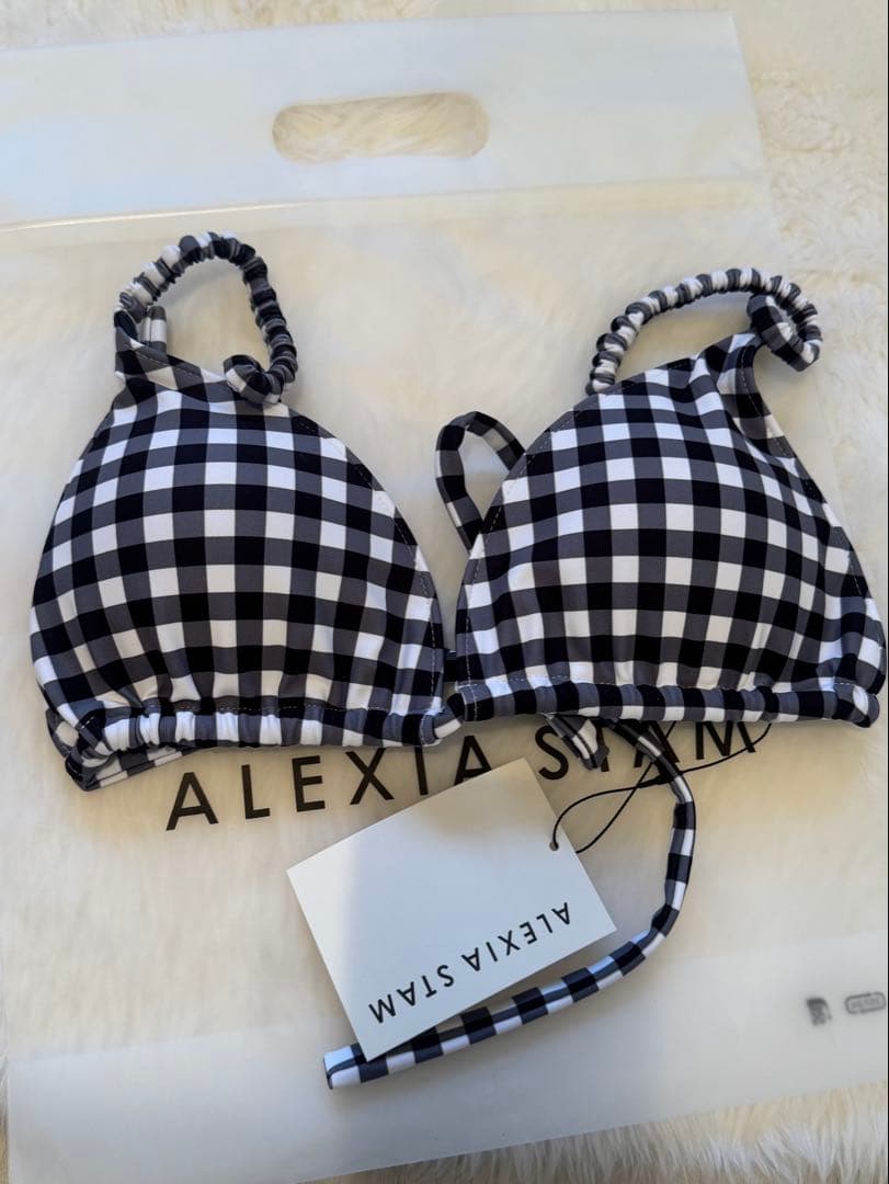 【ニコ☺︎】新品未使用♡ALEXIA STAN/黒ギンガムチェックビキニ