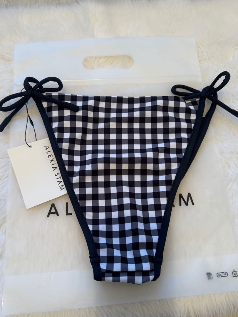 【ニコ☺︎】新品未使用♡ALEXIA STAN/黒ギンガムチェックビキニ