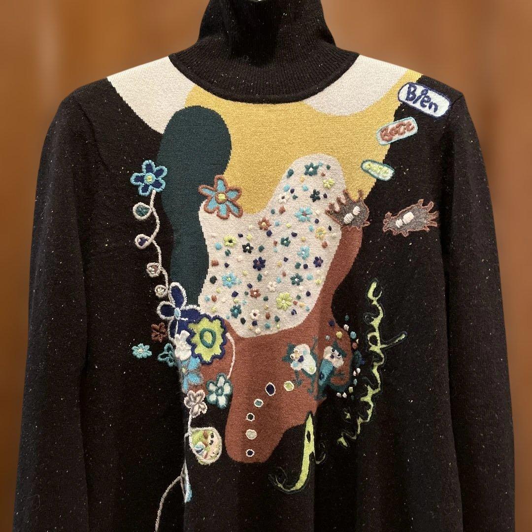 最終価格‼️美品❣️トクコ・プルミエヴォル　フラワー刺繍 チュニック