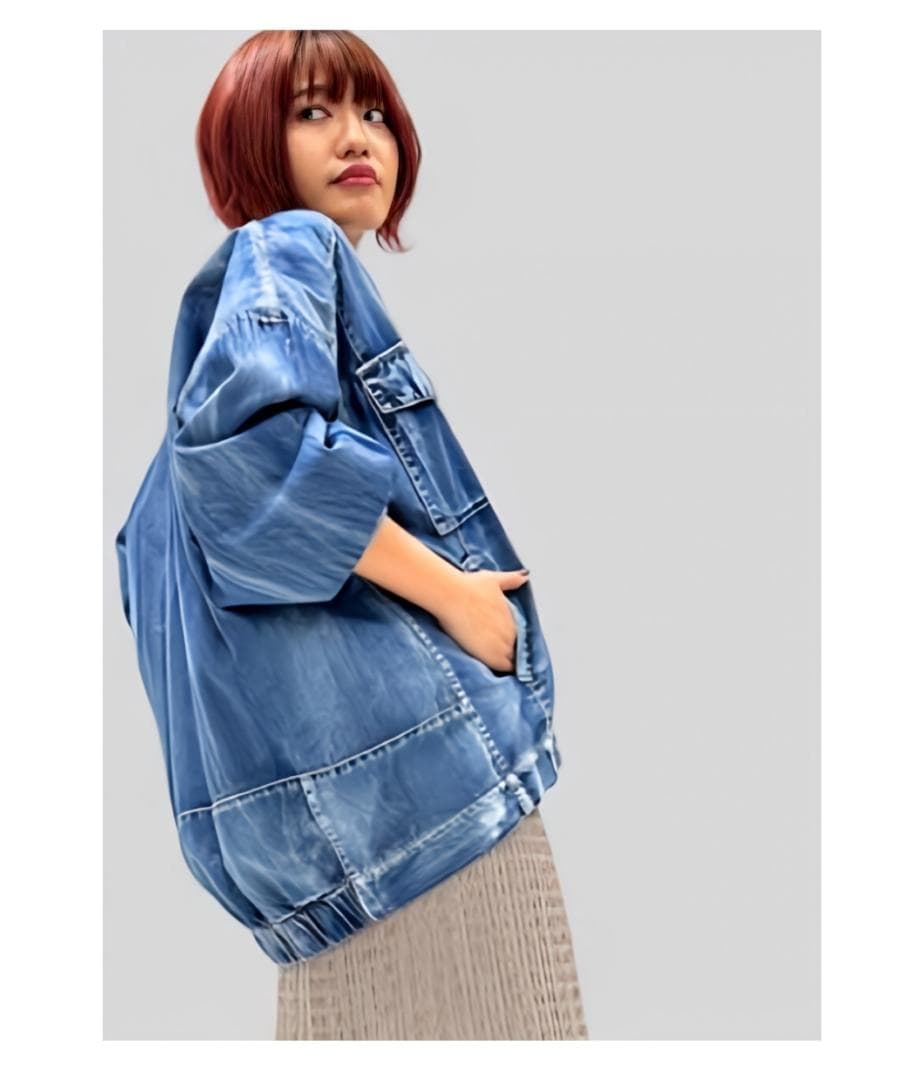 アヤン／裏キルトVネックダンガリージャケット