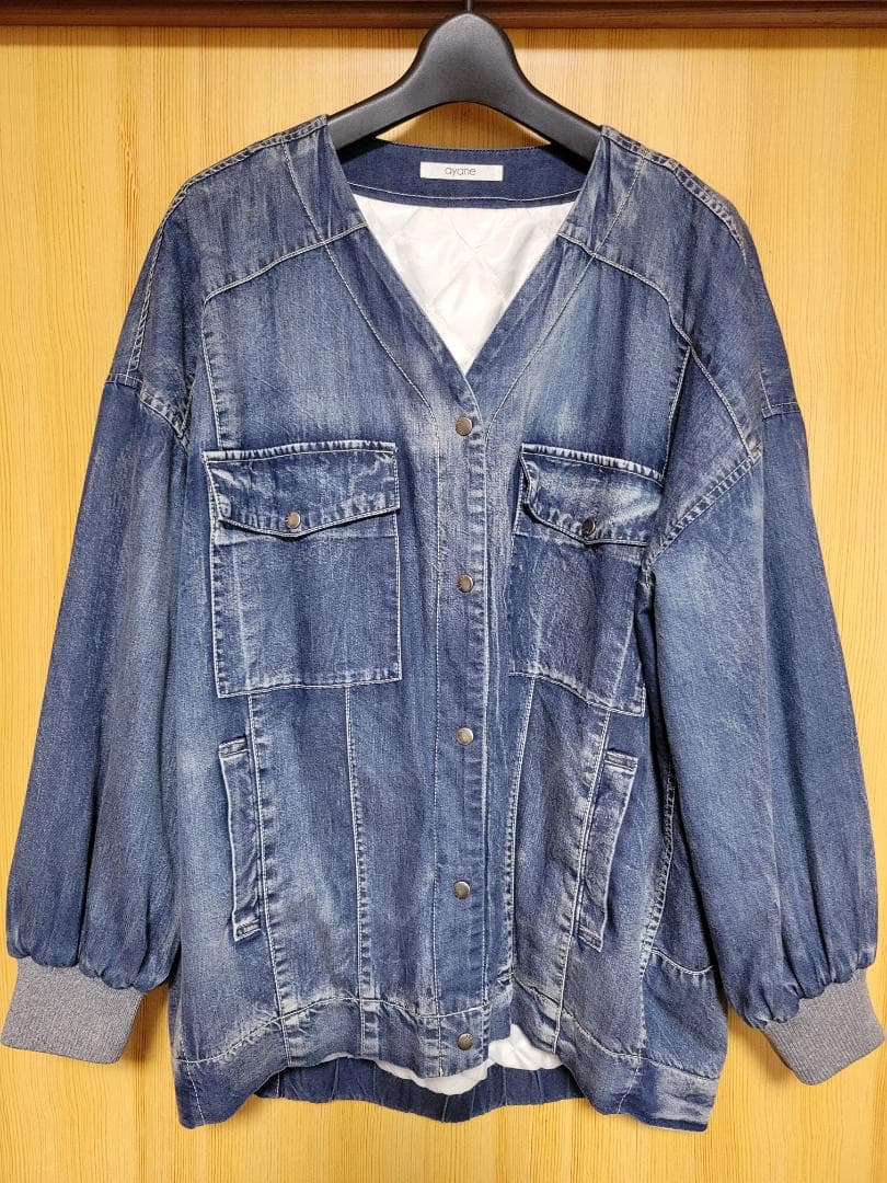 アヤン／裏キルトVネックダンガリージャケット