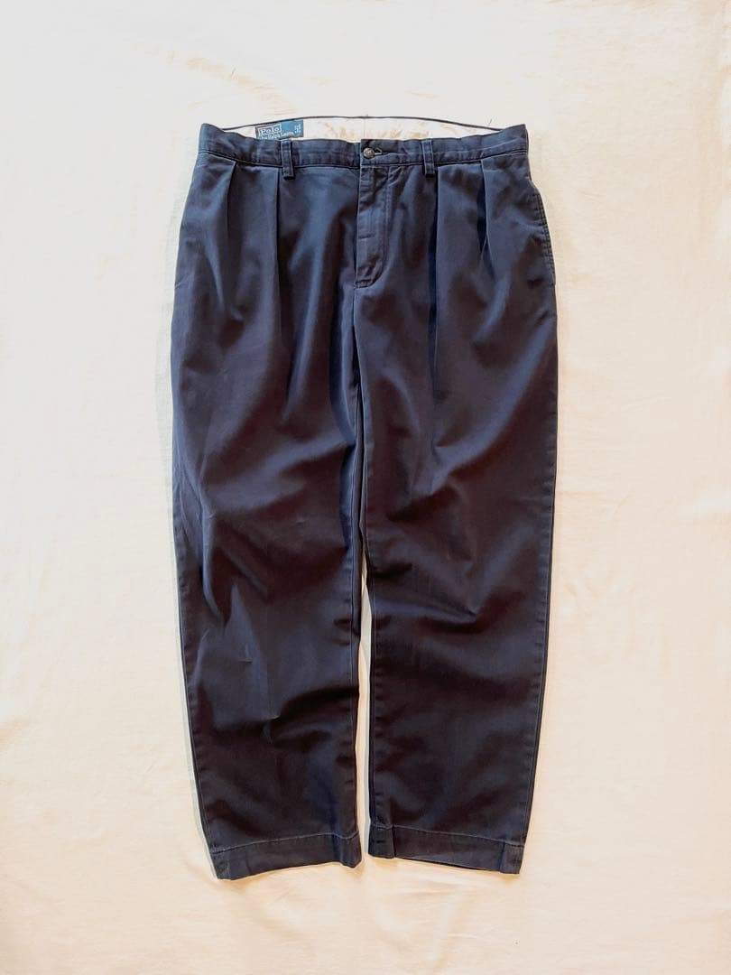 【古着の王道】ラルフローレン ポロチノ ネイビー 90s