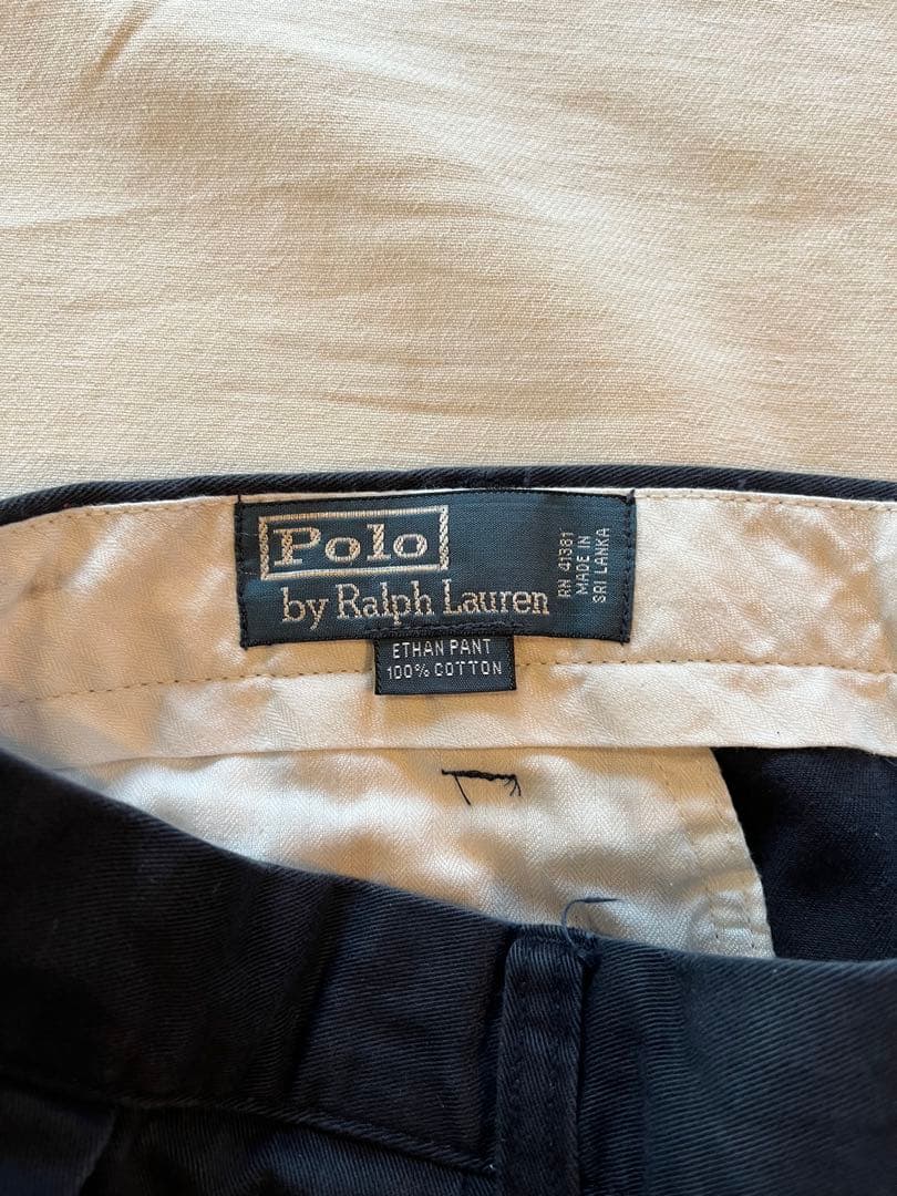 【古着の王道】ラルフローレン ポロチノ ネイビー 90s