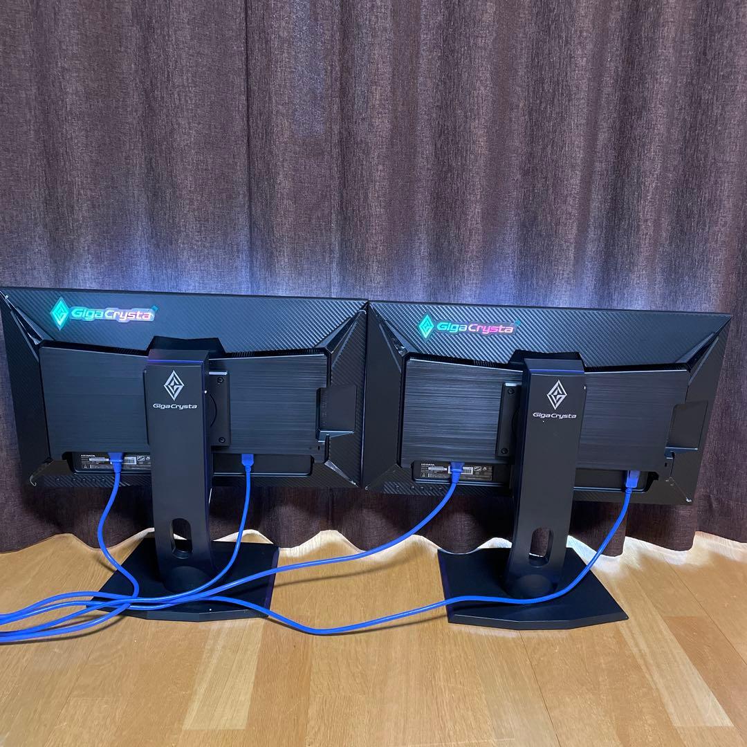 【美品】IO DATA 23.8型ゲーミングモニター2台セット デュアルモニター