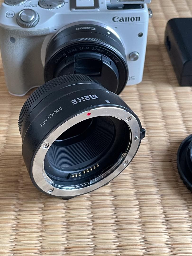 Canon EOS M3 ホワイト｜レンズ2本｜EF-EOS M アダプター