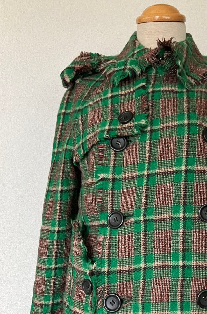 ジュンヤワタナベコムデギャルソンマンピンク ダブルブレストジャケット ベルトなし